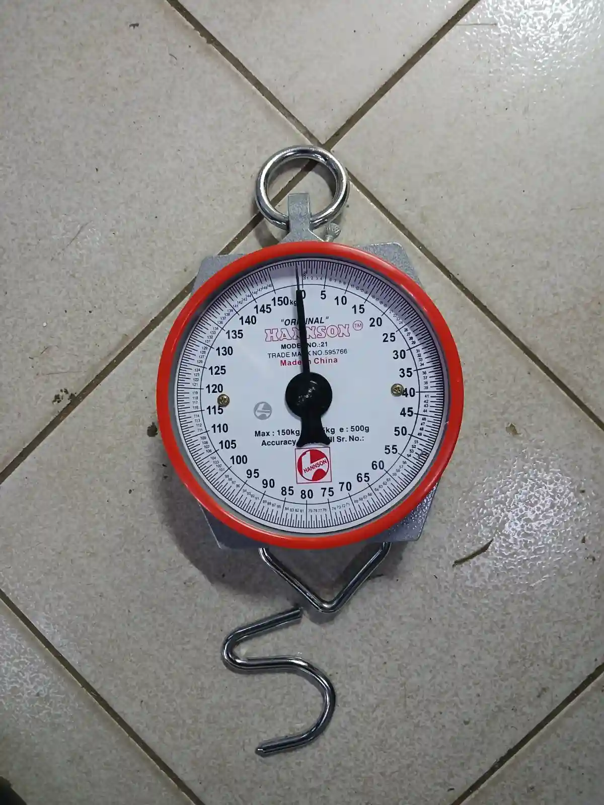 Hanson Heavy Duty Manual Hanging Weighing Scale 150KG  - Image 1